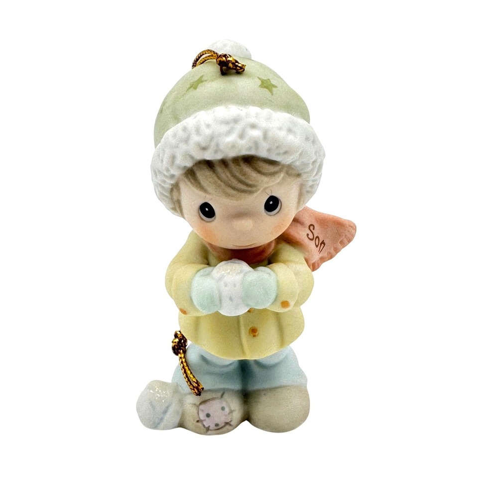 Precious Moments Son Christmas Ornament Packed With Love 104791 Porcelain 3in